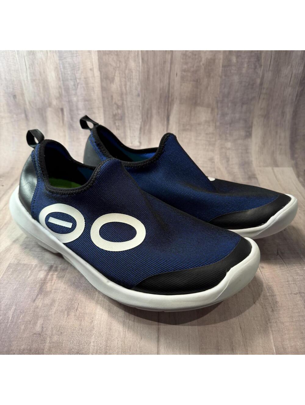 Oofos OOmg Sport Low Shoes Men's 9 Recovery Comfort Slip On Navy Blue